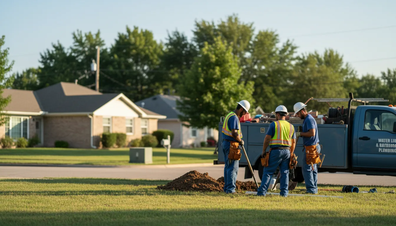 Residential water line and bathroom plumbing service in Gray, ME